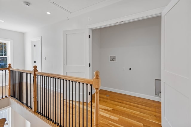 hall featuring hardwood / wood-style flooring