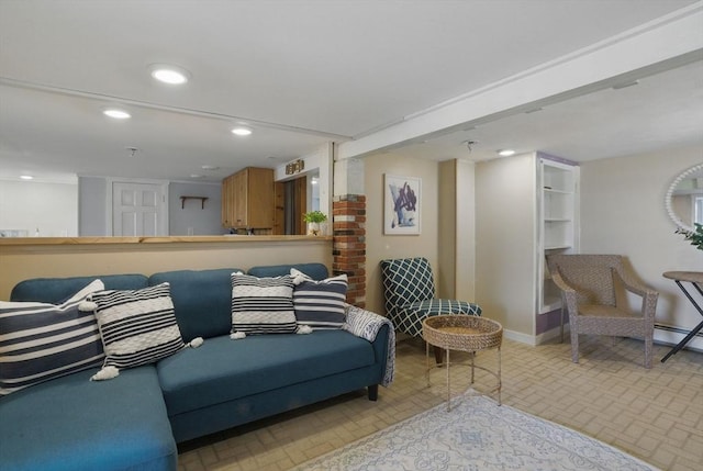 129 Northern Blvd, Newbury, MA 01951 - living area featuring recessed lighting and baseboards