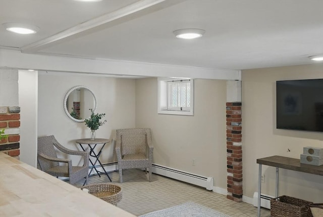 129 Northern Blvd, Newbury, MA 01951 - sitting room featuring baseboard heating and baseboards