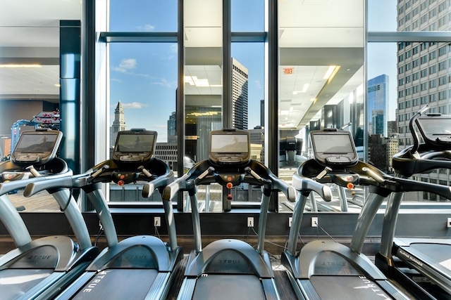 view of exercise room