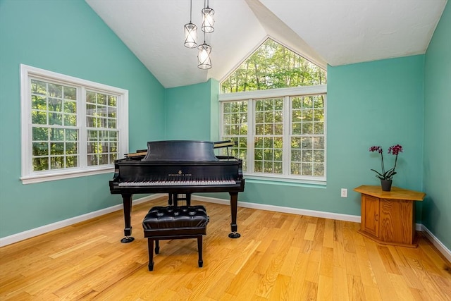 706 Ridgefield Cir Unit A, Clinton, MA 01510 - living area with lofted ceiling, light wood-style floors, and healthy amount of natural light