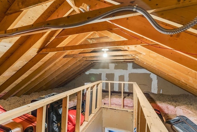 view of attic