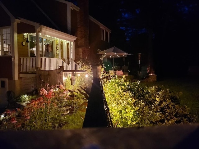 115 Depot, Boxford, MA 01921 - property exterior at twilight with a porch