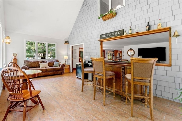 115 Depot, Boxford, MA 01921 - indoor dry bar featuring high vaulted ceiling