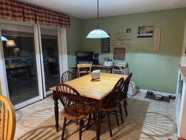 view of dining room