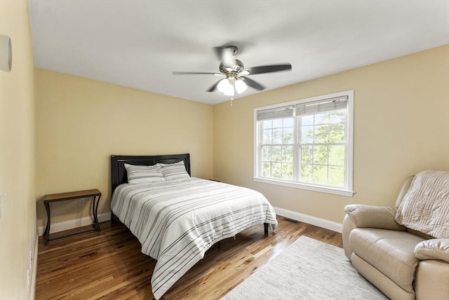 20 Copper Lantern Ln Unit 20, Carver, MA 02330 - bedroom with baseboards, wood finished floors, and ceiling fan
