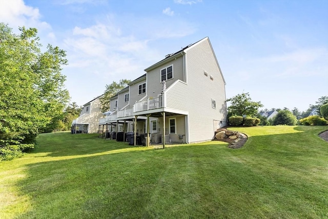 20 Copper Lantern Ln Unit 20, Carver, MA 02330 - back of house featuring a yard and a wooden deck