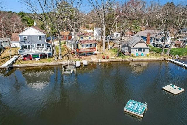 6 Cedar Pond Dr, Sturbridge, MA 01566 - dock area with a water view and a residential view