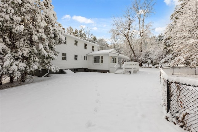 exterior space featuring a deck