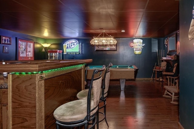 50 Kienia Rd, Hudson, NH 03051 - indoor dry bar with wood finished floors and billiards table