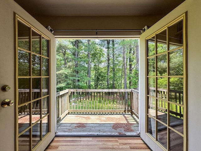 1 Fieldstone Way, Hopedale, MA 01747 - doorway to outside featuring wood finished floors