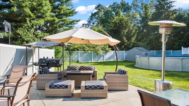 7 Scenic Dr, Wilbraham, MA 01095 - fenced backyard with a patio area, outdoor dining space, and area for grilling