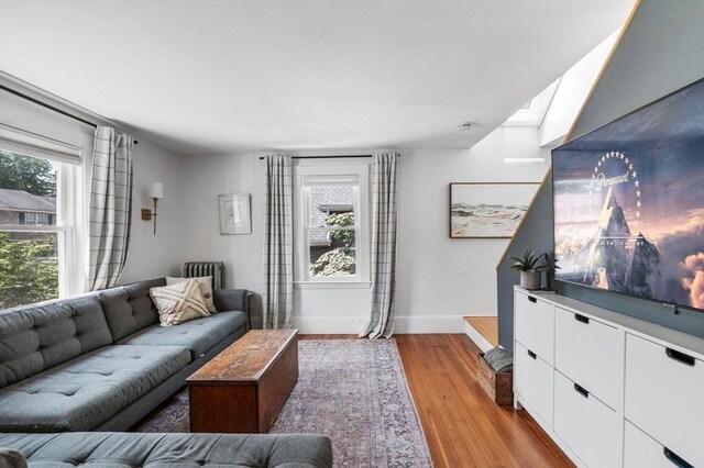 16 Desmond Ave, Manchester, MA 01944 - living room with wood finished floors and radiator