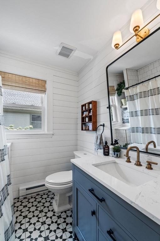 16 Desmond Ave, Manchester, MA 01944 - bathroom with vanity and tile patterned floors