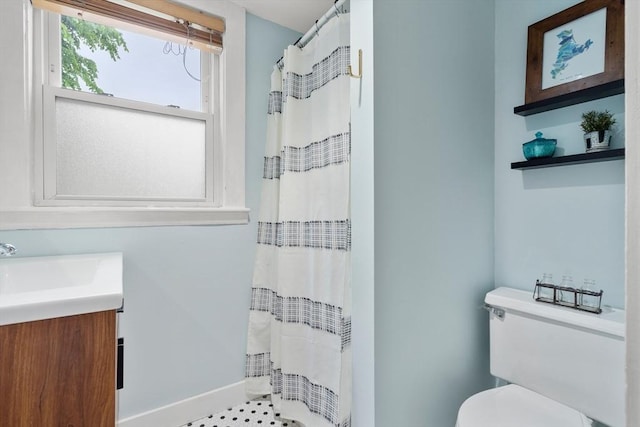16 Desmond Ave, Manchester, MA 01944 - bathroom with vanity and curtained shower