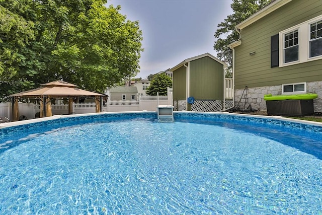 10 Hemenway St, Methuen, MA 01844 - view of pool featuring a gazebo