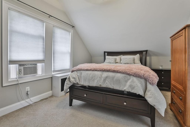 10 Hemenway St, Methuen, MA 01844 - bedroom with vaulted ceiling, light colored carpet, baseboards, and cooling unit