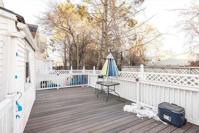 view of wooden terrace