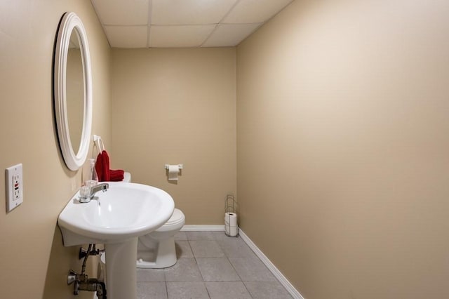 10 Tobin Dr, Dudley, MA 01571 - bathroom featuring tile patterned flooring and a drop ceiling