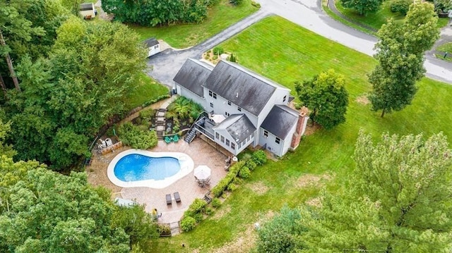 10 Tobin Dr, Dudley, MA 01571 - view from above of property featuring a pool area