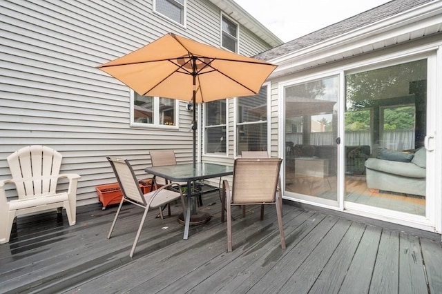 10 Tobin Dr, Dudley, MA 01571 - wooden terrace with outdoor dining area