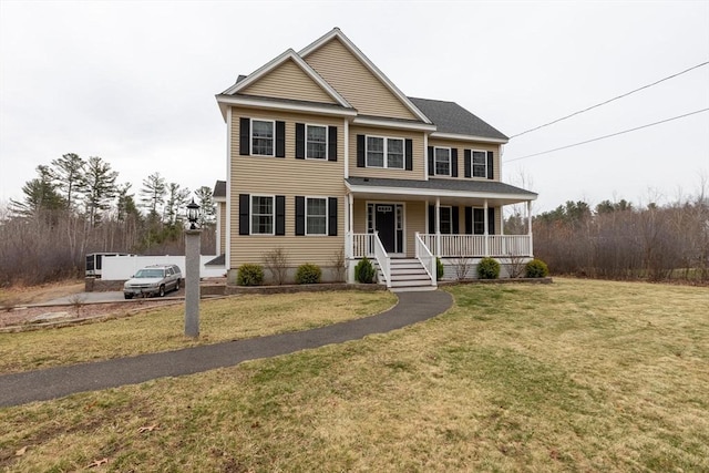 225 Salem Rd, Dracut, MA 01826 - view of front of property featuring covered porch and a front yard