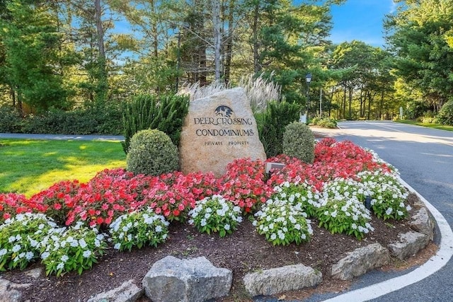 view of community sign