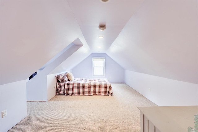 719 College Hwy, Southwick, MA 01077 - bedroom featuring lofted ceiling and carpet