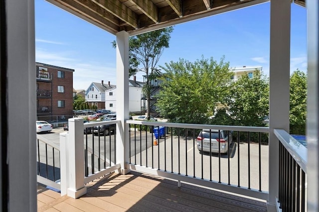 90 Litchfield Unit A, Boston, MA 02135 - wooden terrace with a residential view
