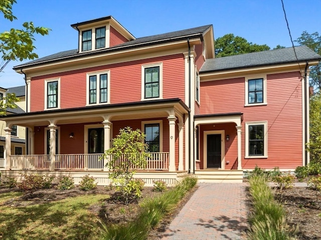 view of front of home with a porch