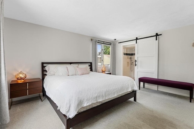 27 Johnson St, Malden, MA 02148 - bedroom featuring carpet flooring and a barn door