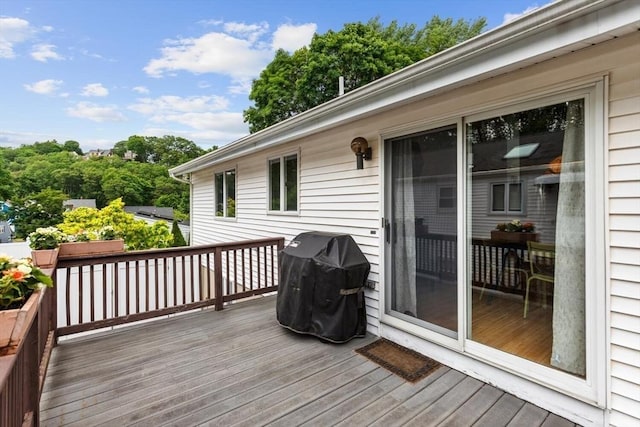 27 Johnson St, Malden, MA 02148 - wooden deck featuring a grill
