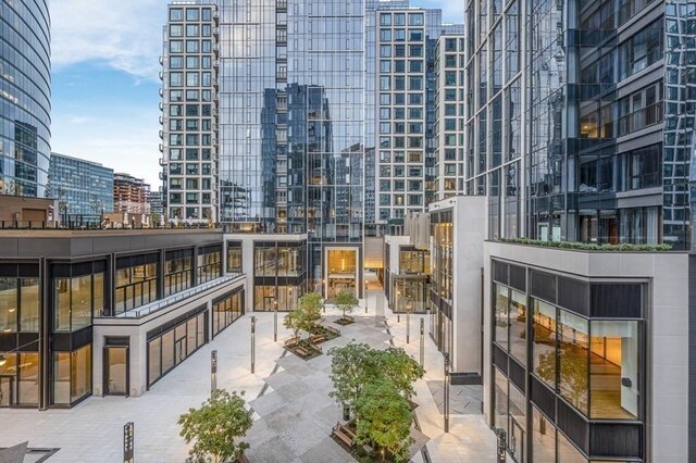 balcony with a view of city