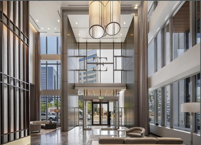 133 Seaport Blvd Unit 0920, Boston, MA 02210 - common area featuring a towering ceiling and a view of city