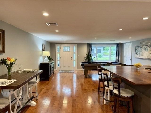 214 Fisher St, Walpole, MA 02081 - entrance foyer with recessed lighting and light wood-type flooring