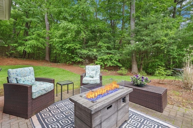 10 Highcroft Way Unit 10, Hopkinton, MA 01748 - view of patio / terrace with a fire pit