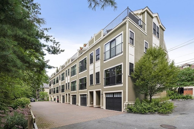 view of building exterior featuring driveway