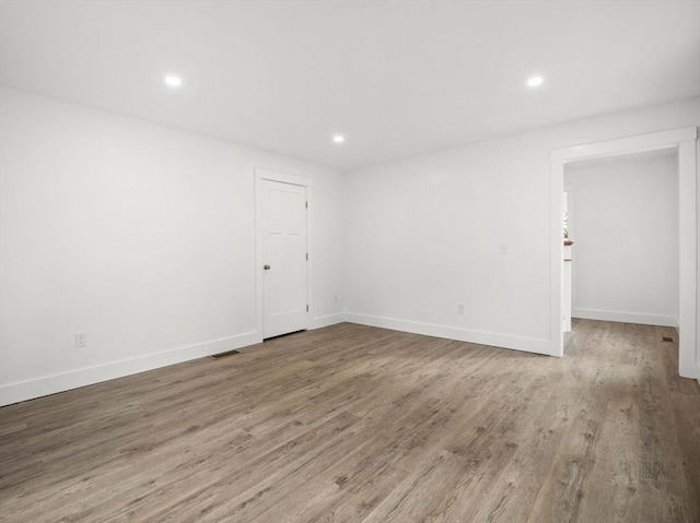 empty room featuring light hardwood / wood-style flooring