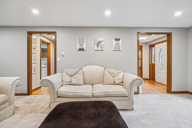 32 Berkeley, Pelham, NH 03076 - living area with recessed lighting and light carpet