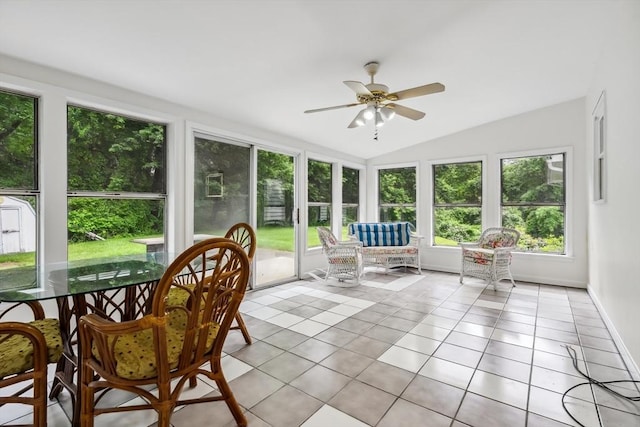 32 Berkeley, Pelham, NH 03076 - sunroom with plenty of natural light, tile patterned flooring, and lofted ceiling
