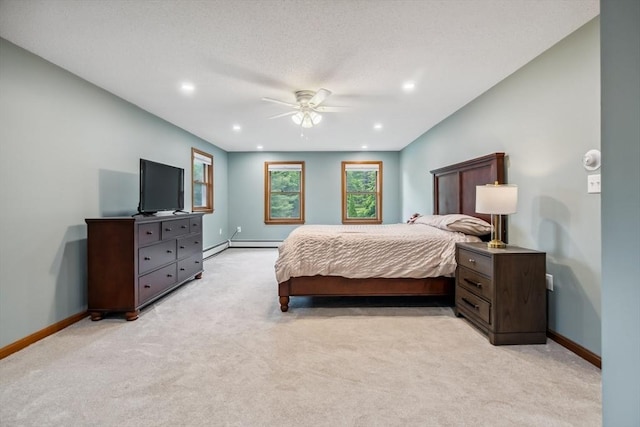32 Berkeley, Pelham, NH 03076 - bedroom featuring light carpet, recessed lighting, and ceiling fan
