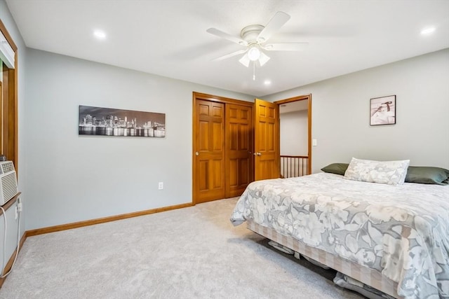 32 Berkeley, Pelham, NH 03076 - carpeted bedroom with a closet, recessed lighting, and a ceiling fan