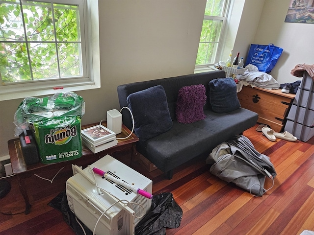 living room featuring hardwood / wood-style floors