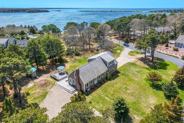 drone / aerial view of a large body of water