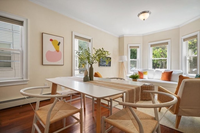 297 Cardinal Medeiros Ave Unit 1, Cambridge, MA 02141 - dining room with dark wood finished floors and crown molding
