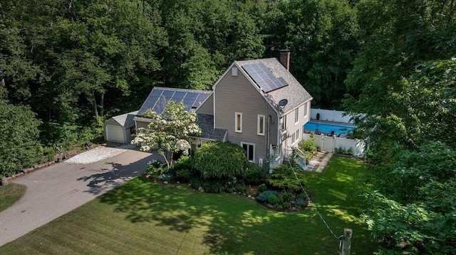 61 Northbridge Rd, Mendon, MA 01756 - view of subject property featuring a heavily wooded area and a pool