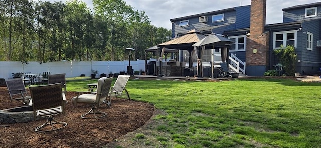 view of yard featuring a gazebo