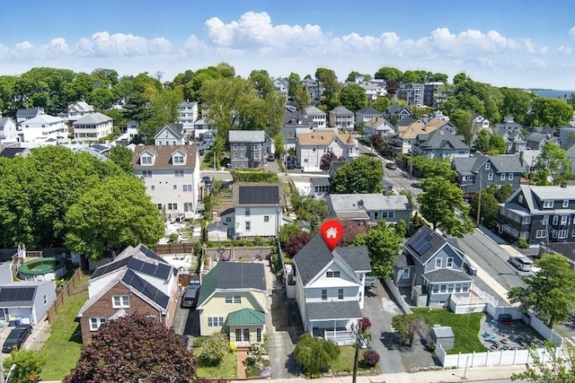 aerial view of residential area