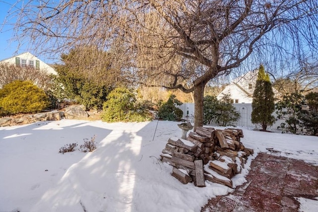 view of snowy yard