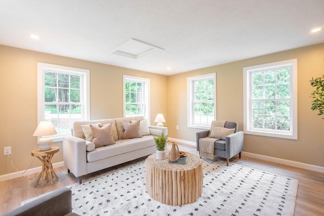22 Mountain Brook Rd, Sturbridge, MA 01566 - living room with plenty of natural light, light wood-style flooring, baseboards, and recessed lighting